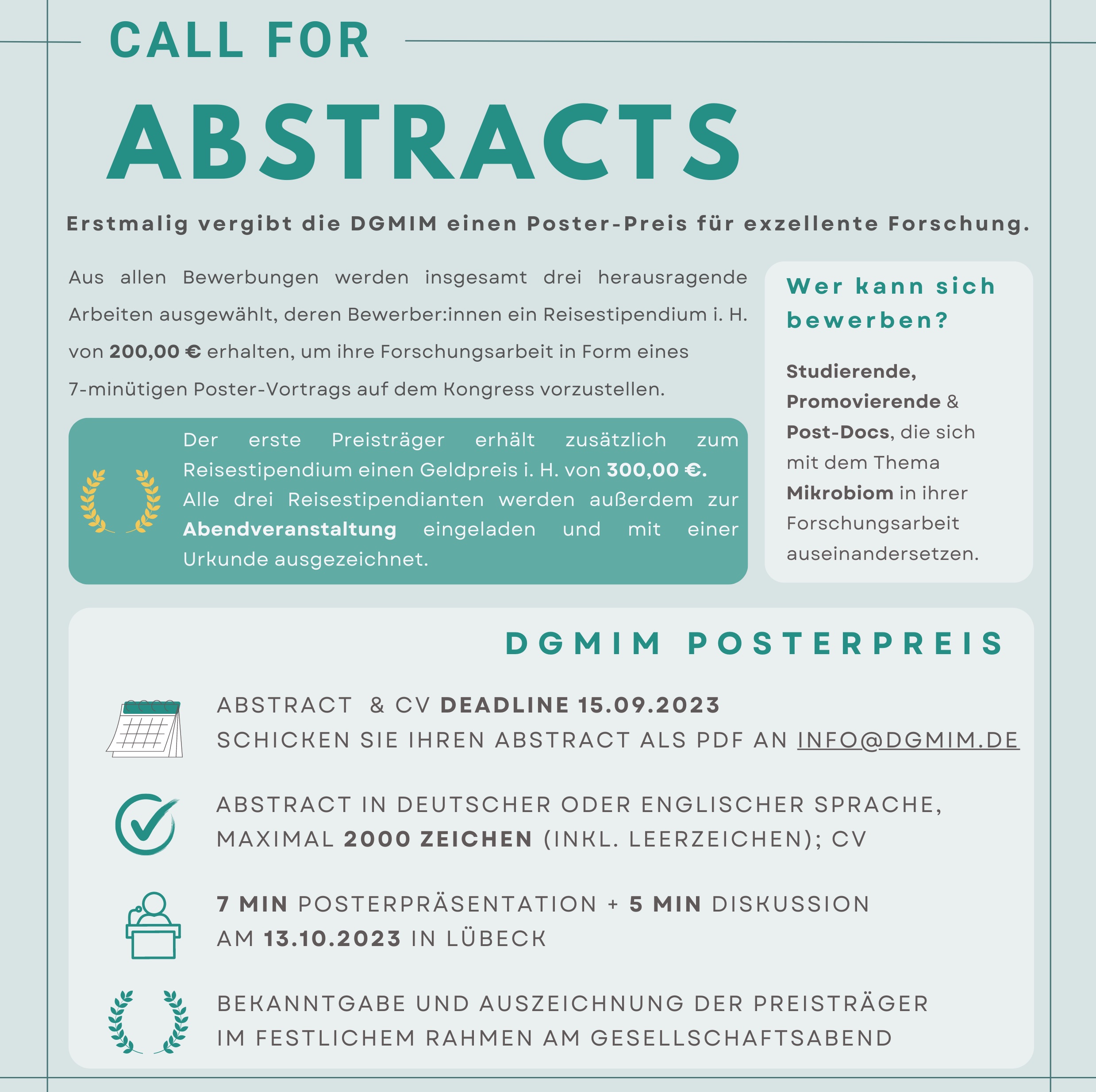 Call for Abstracts Rechteck 
